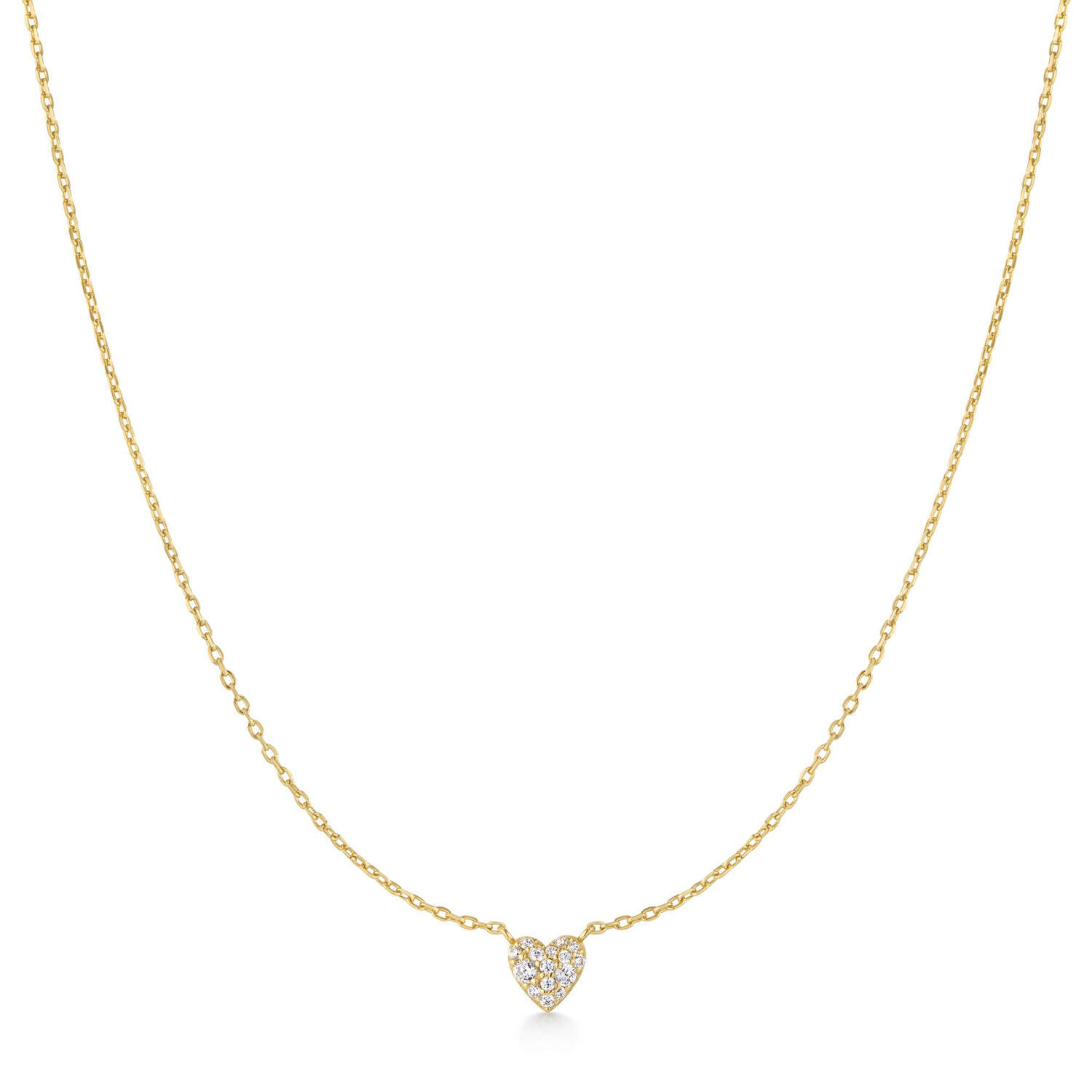  Starlit Drops - Colliers maillons - Argent / GP 14 carats - Zircone - 48cm